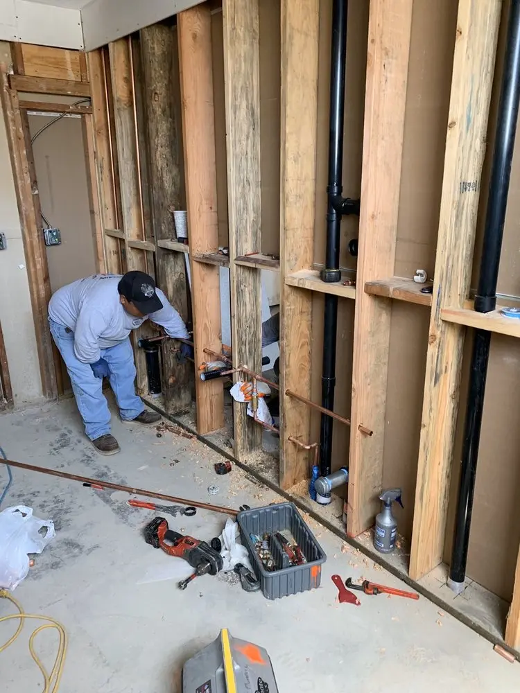 Commercial rough-in plumbing for Trenchless Sewer Repair in North Centerville